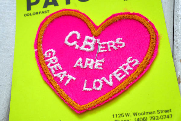 ラジオ C.B ERS ARE GREAT LOVERS ハート・ビンテージ・刺繍・ワッペン US