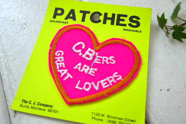 ラジオ C.B ERS ARE GREAT LOVERS ハート・ビンテージ・刺繍・ワッペン US