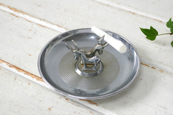 Hamilton・ロバ・クロム製・アール・デコ・ヴィンテージ・灰皿・アシュトレイ USA デザイン