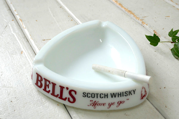 BELL'S・スコッチウイスキー・ミルクガラス製・アドバタイジング・ヴィンテージ・灰皿・アシュトレイ