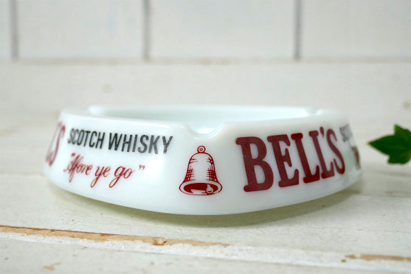 BELL'S・スコッチウイスキー・ミルクガラス製・アドバタイジング・ヴィンテージ・灰皿・アシュトレイ