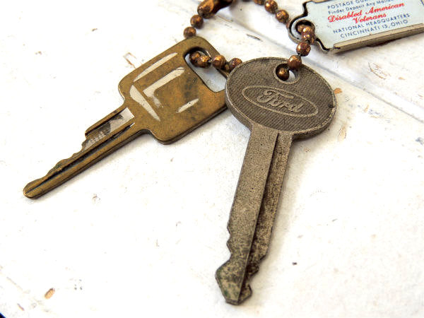FORD 1959's イリノイ州 ナンバープレート型 ヴィンテージ キーホルダー フォード アメ車 US