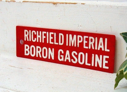 【RICHFIELD BORON】ガソリン・小さなヴィンテージ・サインプレート USA