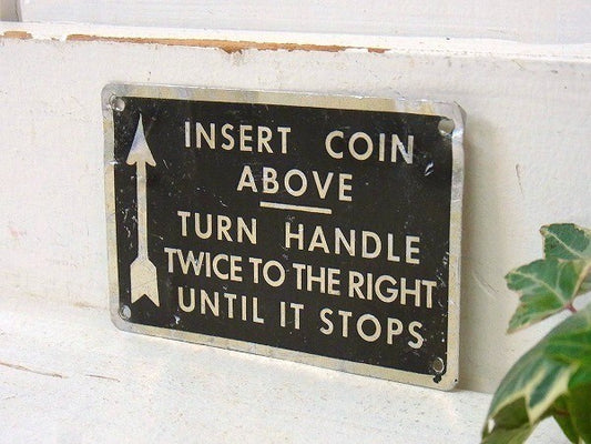 アルミ製・小さなヴィンテージ・サインプレート/看板 USA