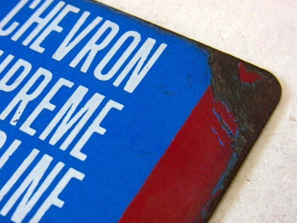【CHEVRON】シェブロン・ホーロー製の小さなヴィンテージ・サインプレート USA