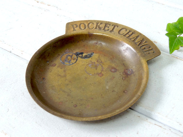 【POCKET CHANGE】USA・真鍮製・アンティーク・ポケットチェンジ・トレイ/マネートレイ