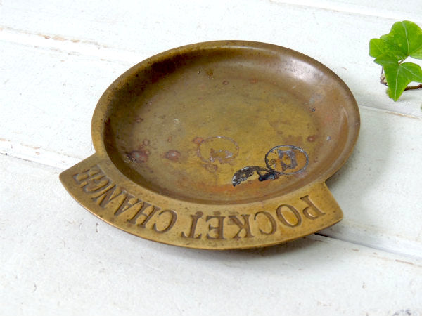 【POCKET CHANGE】USA・真鍮製・アンティーク・ポケットチェンジ・トレイ/マネートレイ