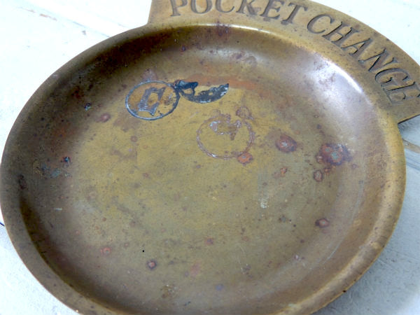 【POCKET CHANGE】USA・真鍮製・アンティーク・ポケットチェンジ・トレイ/マネートレイ