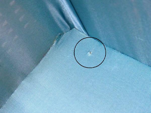 アメリカ製・!ブルー×アイボリー色のレトロなヴィンテージ・ソーイングボックス/裁縫箱/手芸用品