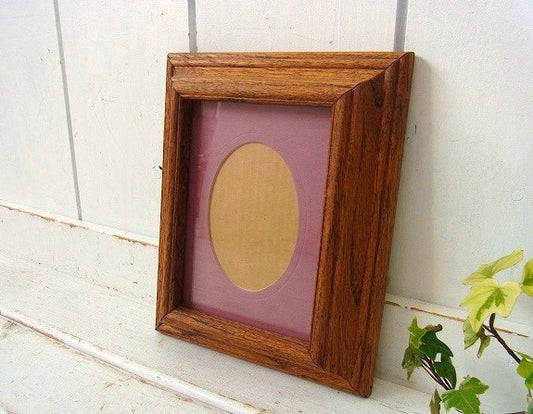 アメリカ製!無垢材×ガラスパネル・ヴィンテージ・木製フレーム/額縁/フォトフレーム