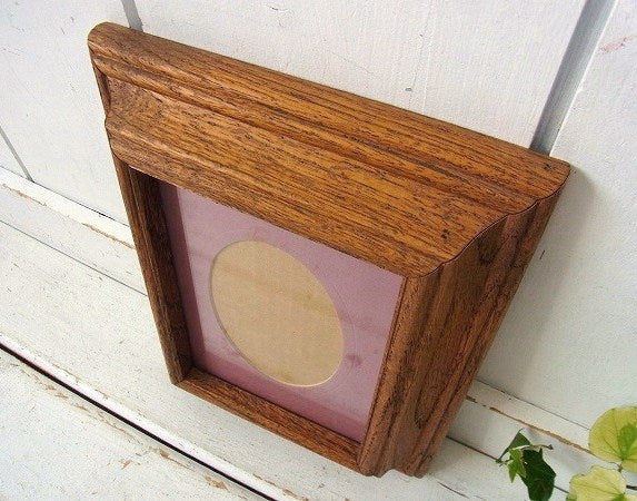 アメリカ製!無垢材×ガラスパネル・ヴィンテージ・木製フレーム/額縁/フォトフレーム