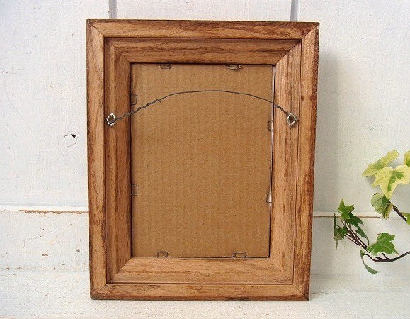 アメリカ製!無垢材×ガラスパネル・ヴィンテージ・木製フレーム/額縁/フォトフレーム