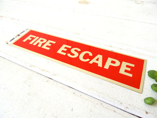 ファイヤーエスケープ デッドストック・ヴィンテージ・メタル ステッカー・火災 US