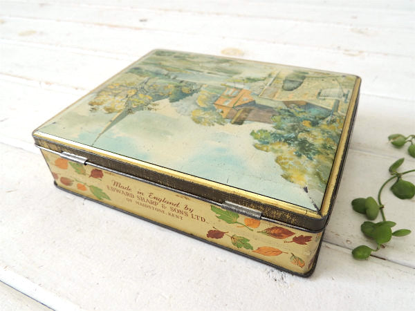 【EDWARD SHARP&SONS】イギリス製・ヴィンテージ・ティン缶/トフィー缶