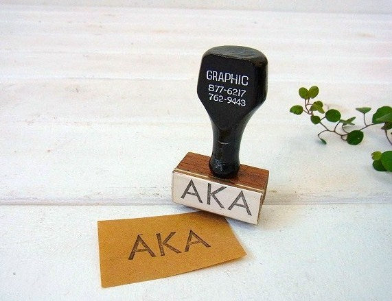 【AKA】木製・ヴィンテージ・スタンプ/ゴム印　USA