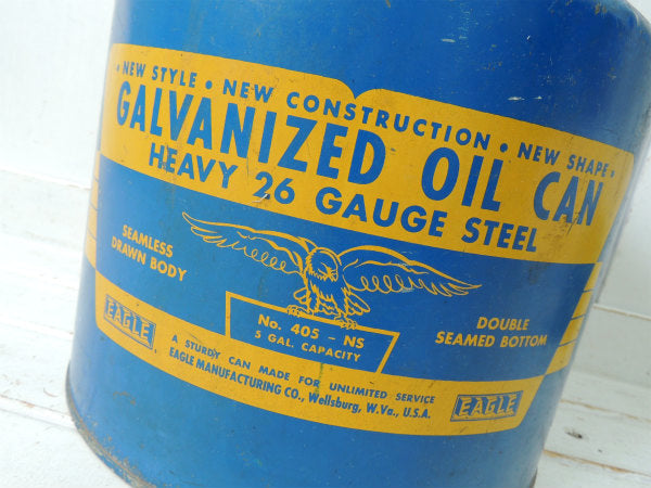【イーグル・EAGLE・鷲】1950s・5ガロン・ヴィンテージ・オイル缶・木製ハンドル・USA