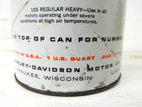 ハーレーダビッドソン 1960's~モーターサイクルオイル・ヴィンテージ・オイル缶 US