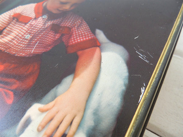 EDWARD SHARP&SONS 子犬・女の子・写真・イギリス製・ヴィンテージ・ティン缶