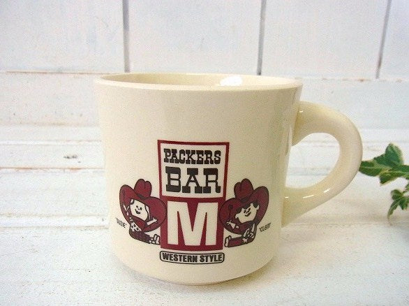 【PACKERS BAR】ノベルティ・陶器製・ヴィンテージ・マグカップ USA
