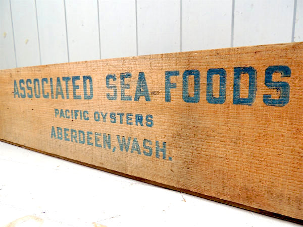 【Associated Seafood】オイスター・CALIF・ビンテージ・ウッドボックス/木箱