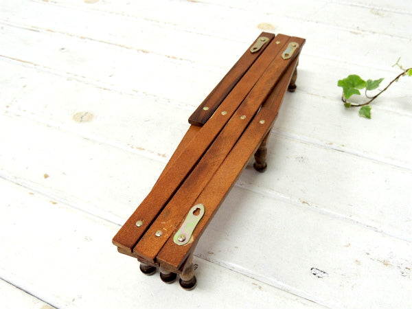 木製・ジャバラ式・壁掛けヴィンテージ・ハットラック/コートフック USA