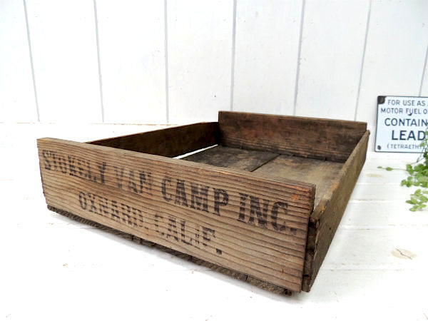 【VAN CAMP】食品のアドバタイジング・アンティーク・ウッドボックス/木箱/CALIF