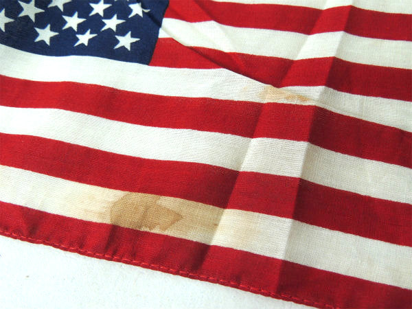 【アメリカンフラッグ・50州】USA★星条旗・木製ポール付き・ヴィンテージ・旗/インテリア・看板