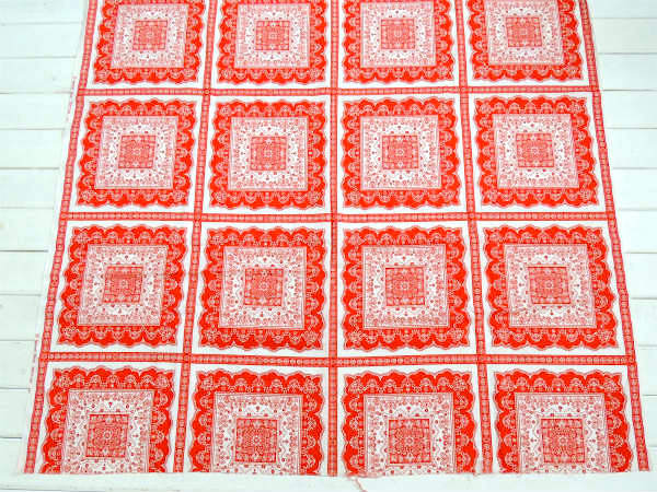 ペイズリー&花柄・パッチワークデザイン・デッドストック・ヴィンテージ・ファブリック/生地