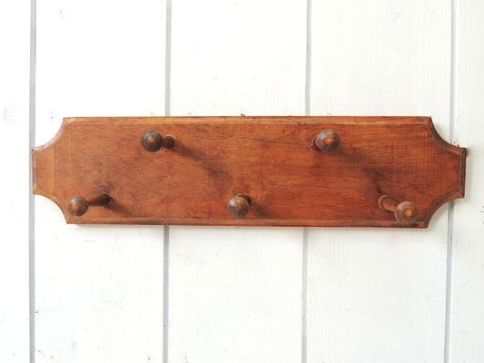 アーリーアメリカン 木製 壁掛け アンティーク ウォールフック ハットラック コートフック USA