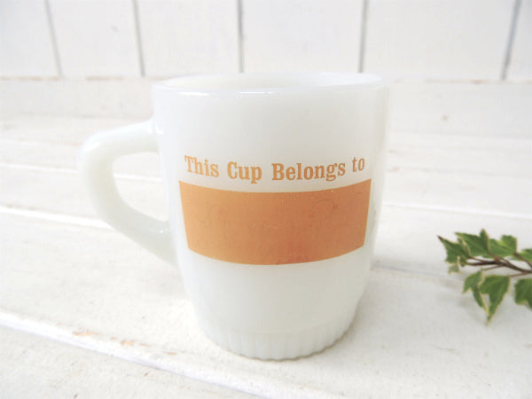 【FireKing】O'Neill BEEF・牛柄・ファイヤーキング・マグカップ/アドマグ