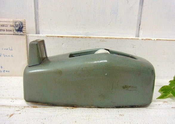 工業系・メタル製の小さなヴィンテージ・テープカッター/テープディスペンサー USA