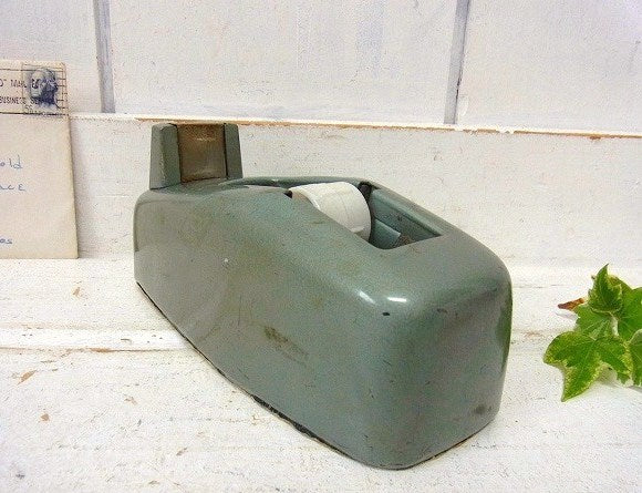 工業系・メタル製の小さなヴィンテージ・テープカッター/テープディスペンサー USA