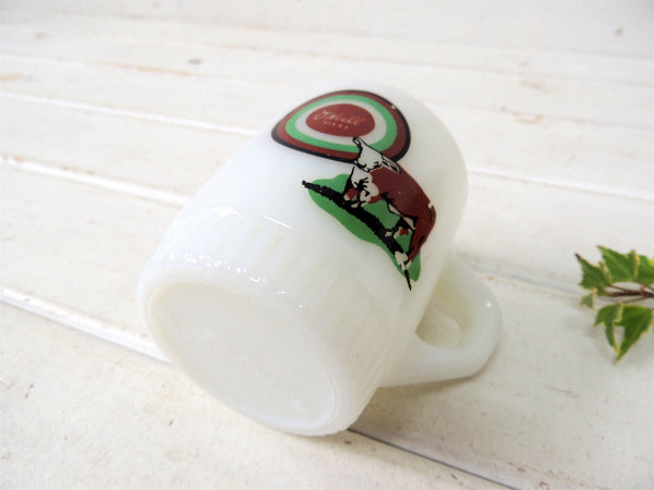 【FireKing】O'Neill BEEF・牛柄・ファイヤーキング・マグカップ/アドマグ