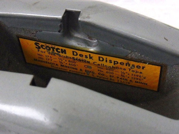 工業系・メタル製の小さなヴィンテージ・テープカッター/テープディスペンサー USA