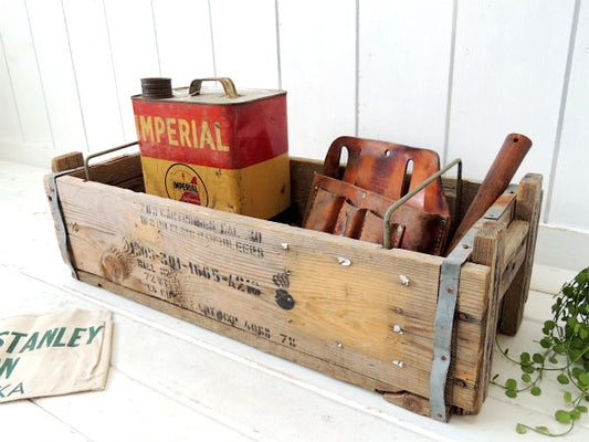 【第二次世界大戦〜】米軍・追撃砲・ミリタリー・ビンテージ・木箱/弾薬箱 USA