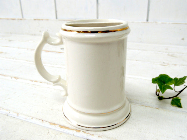 【BARBER・床屋】クラシックカーデザイン・陶器製・ヴィンテージ・マスタッシュカップ・髭