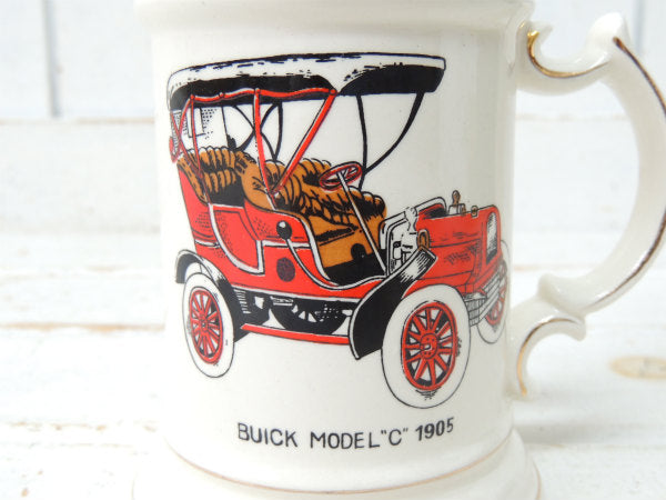 【BARBER・床屋】クラシックカーデザイン・陶器製・ヴィンテージ・マスタッシュカップ・髭