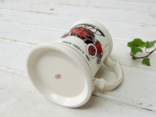 【BARBER・床屋】クラシックカーデザイン・陶器製・ヴィンテージ・マスタッシュカップ・髭