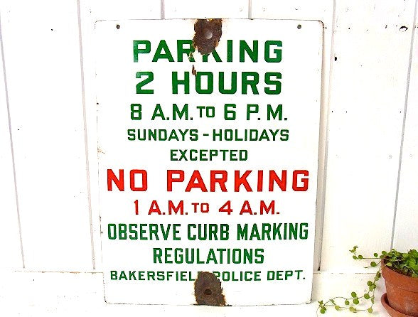 PARKING・パーキング ストリートサイン・ホーロー製・ヴィンテージ・サイン・看板・USA
