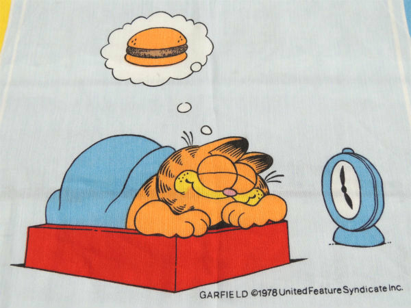 【ガーフィールド】アメコミ・ドリーム柄・70'ヴィンテージ・ユーズドシーツ(フラットタイプ)