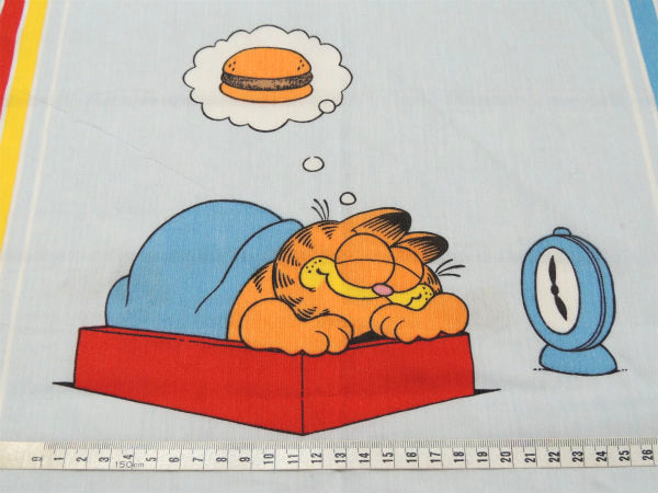 【ガーフィールド】アメコミ・ドリーム柄・70'ヴィンテージ・ユーズドシーツ(フラットタイプ)