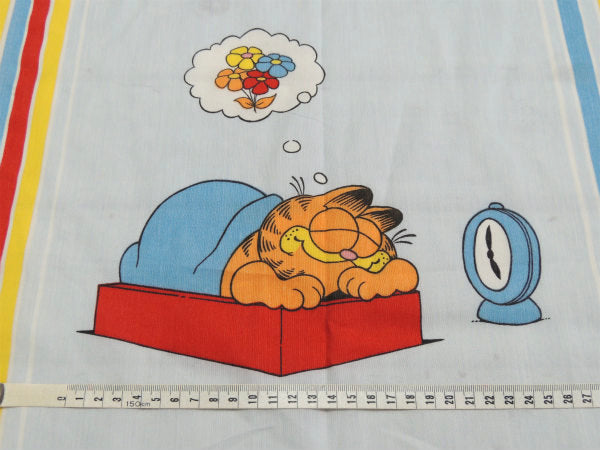 【ガーフィールド】アメコミ・ドリーム柄・70'ヴィンテージ・ユーズドシーツ(フラットタイプ)