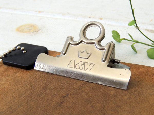 【A&W】ヴィンテージ・クリップボード・バインダー・USA・ステーショナリー・文房具・ボールペン付き