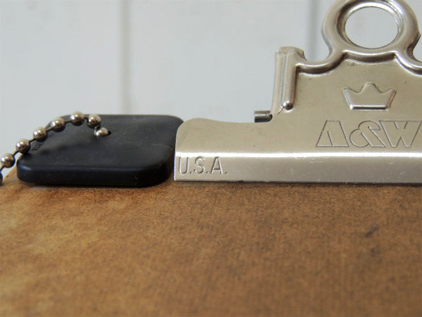 【A&W】ヴィンテージ・クリップボード・バインダー・USA・ステーショナリー・文房具・ボールペン付き