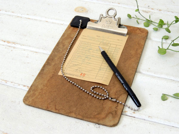 【A&W】ヴィンテージ・クリップボード・バインダー・USA・ステーショナリー・文房具・ボールペン付き