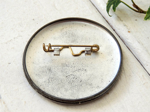 【TIMEPOWER・タイムパワー】USA・ヴィンテージ・時計型・缶バッジ・インパクト・デザイン