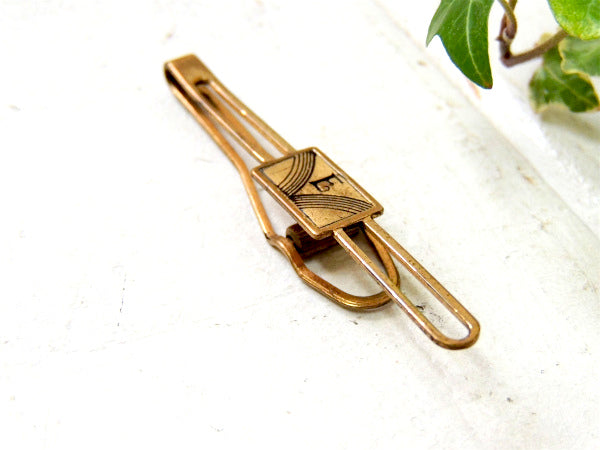 【アールデコ】アンティーク・E・イニシャルモチーフ&カットデザインのお洒落なタイピン