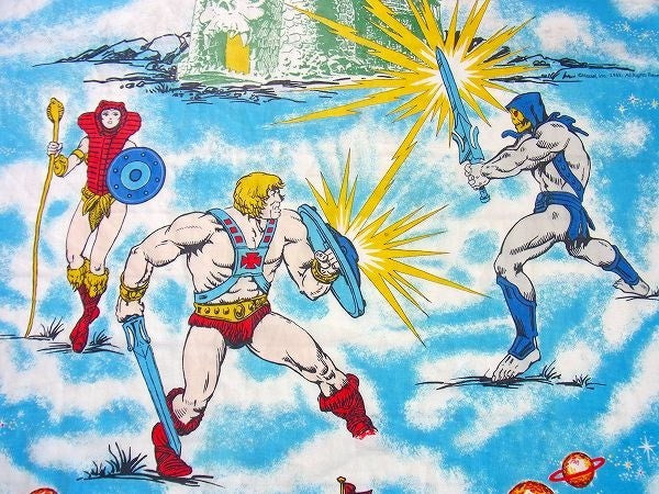 【マスターズ・オブ・ジ・ユニバース】マテル社・SF映画・キャラクター・ユーズドシーツUSA