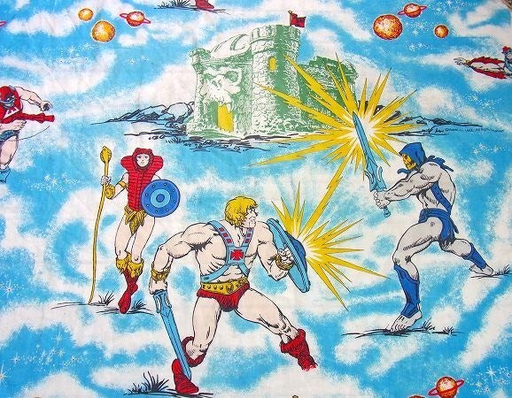 【マスターズ・オブ・ジ・ユニバース】マテル社・SF映画・キャラクター・ユーズドシーツUSA