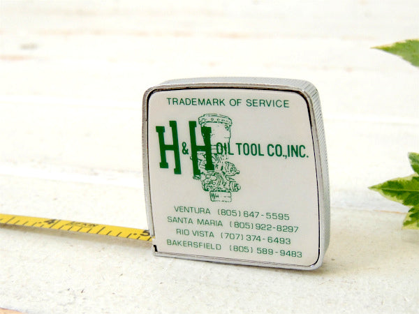 【H&H OIL TOOL】ヴィンテージ・メジャーテープ・巻尺・モーター系・ガレージ・工具